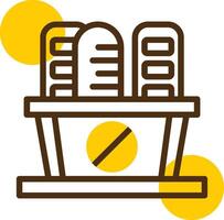 Low Carb Yellow Lieanr Circle Icon vector