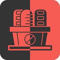 Low Carb Red Inverse Icon vector