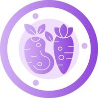Vegetables Glyph Gradient Icon vector