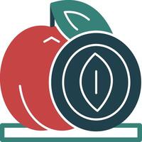 Fruits Glyph Two Color Icon vector