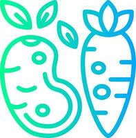 Vegetables Linear Gradient Icon vector