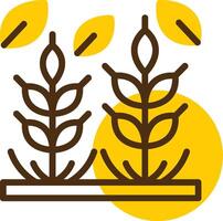 Whole Grains Yellow Lieanr Circle Icon vector