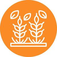 Whole Grains Outline Circle Icon vector