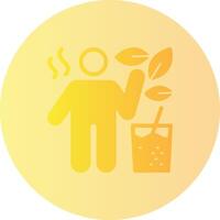 Hydrating Beverages Gradient Circle Icon vector