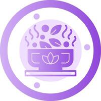 Green Tea Glyph Gradient Icon vector