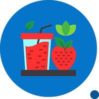 Smoothies Flat Shadow Icon vector