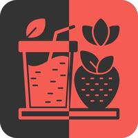 Smoothies Red Inverse Icon vector