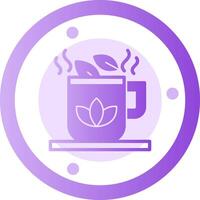 Herbal Tea Glyph Gradient Icon vector