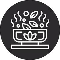 Green Tea Inverted Icon vector
