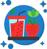 Smoothies Tailed Color Icon vector