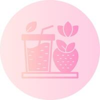 Smoothies Gradient Circle Icon vector