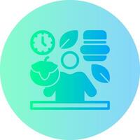 Mindful Eating Gradient Circle Icon vector