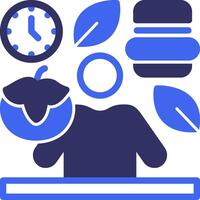 Mindful Eating Solid Two Color Icon vector