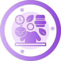Mindful Eating Glyph Gradient Icon vector
