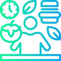 Mindful Eating Linear Gradient Icon vector