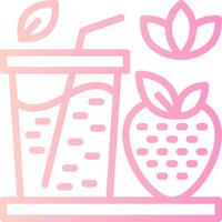 Smoothies Linear Gradient Icon vector