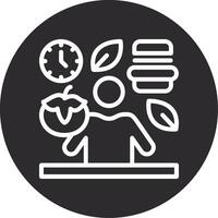 Mindful Eating Inverted Icon vector