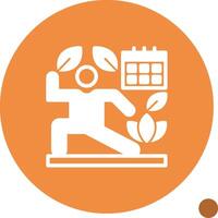 Wellness Routine Glyph Shadow Icon vector