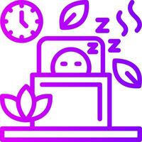 Sleep Linear Gradient Icon vector