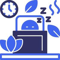 Sleep Solid Two Color Icon vector