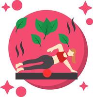 Foam Rolling Tailed Color Icon vector