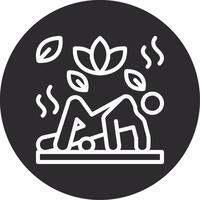 Foam Rolling Inverted Icon vector