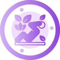 Bodyweight Exercises Glyph Gradient Icon vector