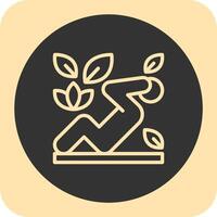 Bodyweight Exercises Linear Round Icon vector