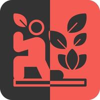HIIT Red Inverse Icon vector