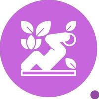 Bodyweight Exercises Glyph Shadow Icon vector