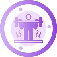 CrossFit Glyph Gradient Icon vector