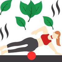 Foam Rolling Flat Icon vector