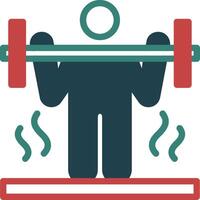 CrossFit Line Two Color Icon vector