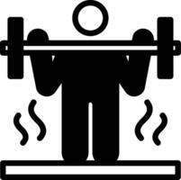 CrossFit Glyph Icon vector