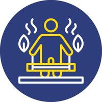 Functional Training Dual Line Circle Icon vector
