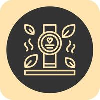 Wearable Technology Linear Round Icon vector