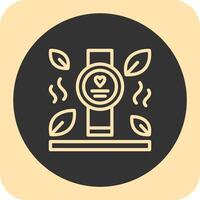 Wearable Technology Linear Round Icon vector