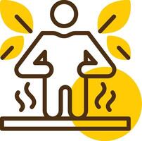 Resting Metabolic Rate Yellow Lieanr Circle Icon vector