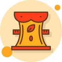 Body Composition Filled Shadow Circle Icon vector