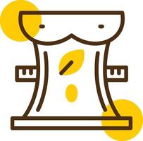 Body Composition Yellow Lieanr Circle Icon vector