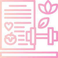 Fitness Goals Linear Gradient Icon vector