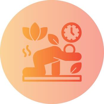 Active Minutes Gradient Circle Icon vector