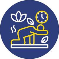Active Minutes Dual Line Circle Icon vector