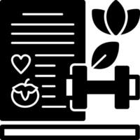 Fitness Goals Glyph Icon vector