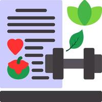 Fitness Goals Flat Icon vector