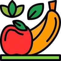 Healthy Snacking Line Filled Icon vector