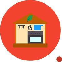 Cooking at Home Flat Shadow Icon vector