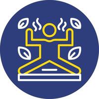 Flexibility Training Dual Line Circle Icon vector