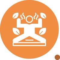 Flexibility Training Glyph Shadow Icon vector