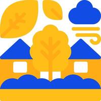 Eco-village Flat Two Color Icon vector